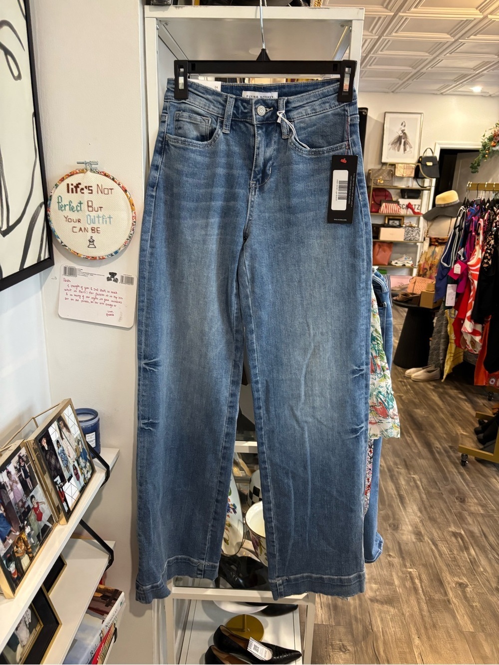 Flying Monkey Wide Leg Jeans - Medium Blue Wash NWT